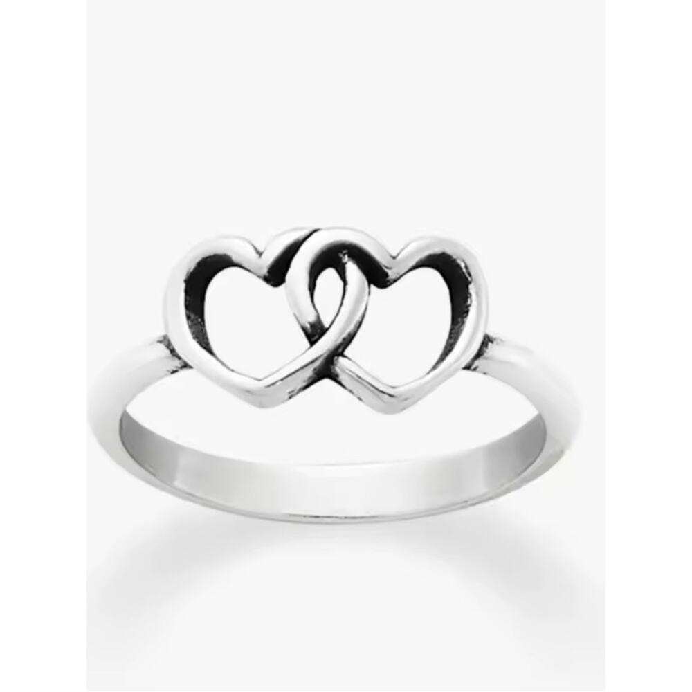 James Avery Linked Hearts Ring Minimalist Retired Gift